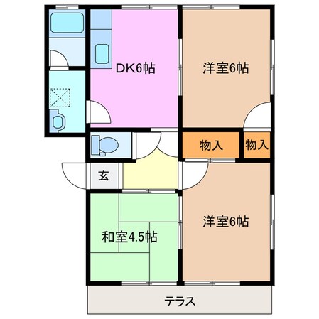 コーポ明野の物件間取画像